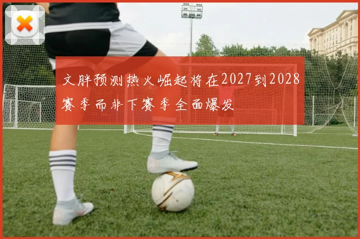 文胖预测热火崛起将在2027到2028赛季而非下赛季全面爆发